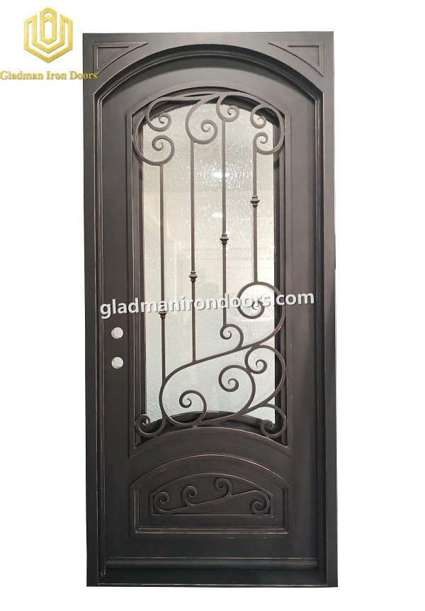Gladman Wrought Iron Security Front Door and Frame and Threshold