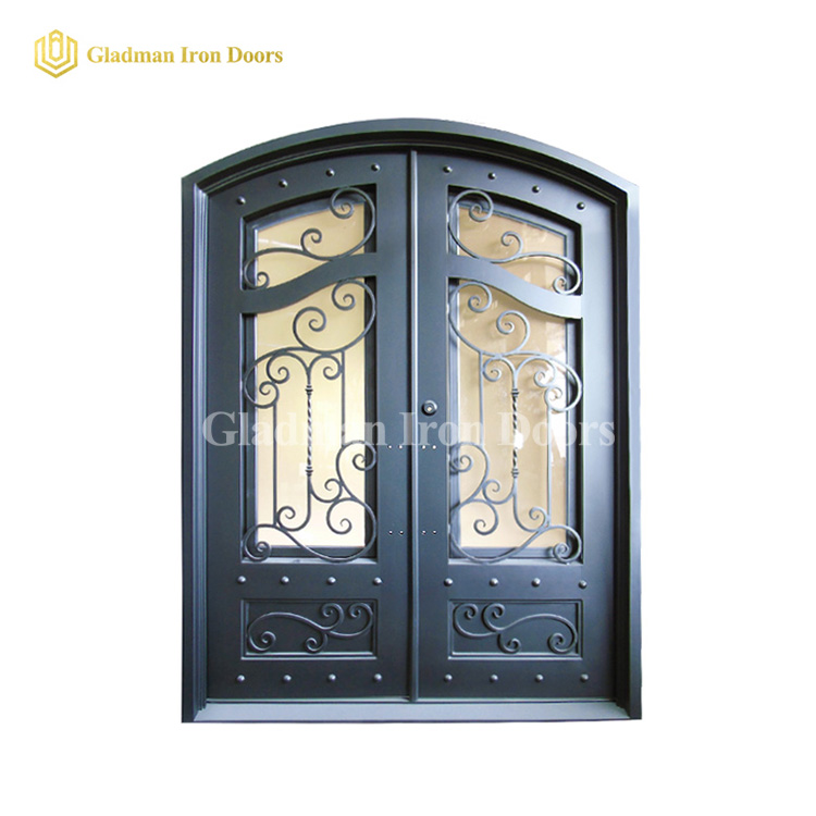 hot sale iron double door design wholesale for outdoor-1