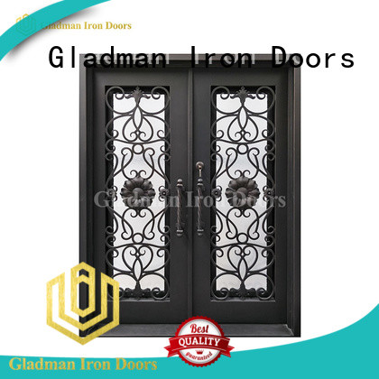 Gladman gorgeous iron double door design wholesale for home