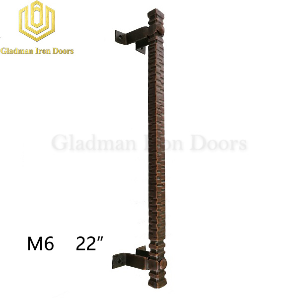 Wrought Iron Front Door M6 22" Pull Handle