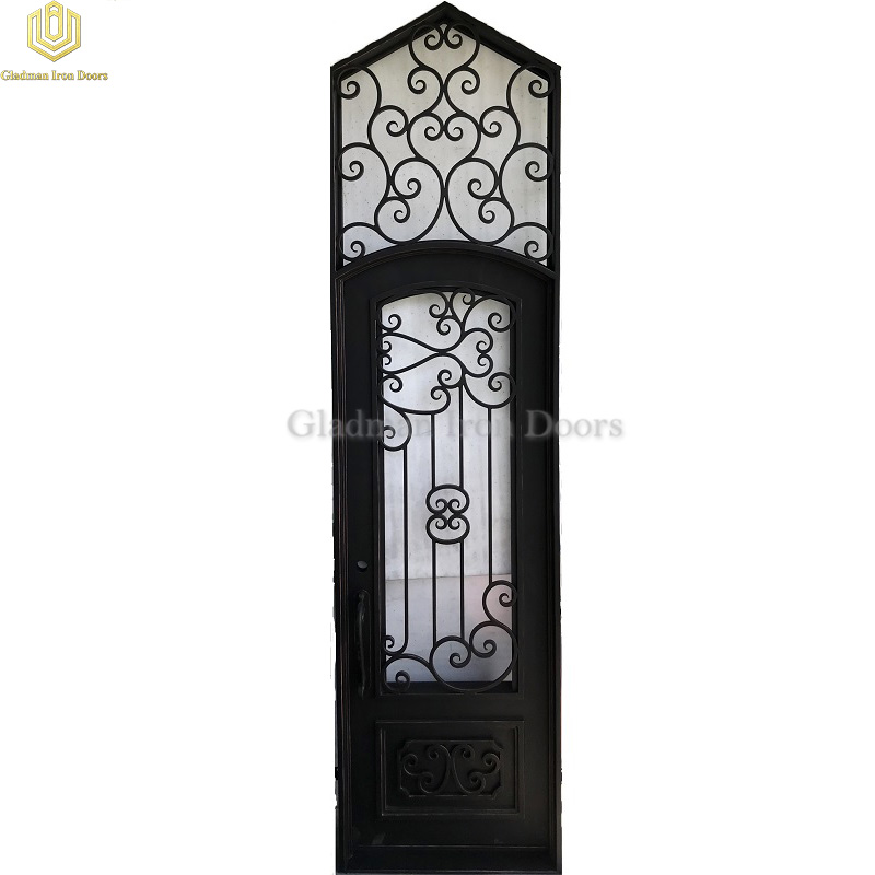 Triangle Top Wrought Iron Door Single Gate Design