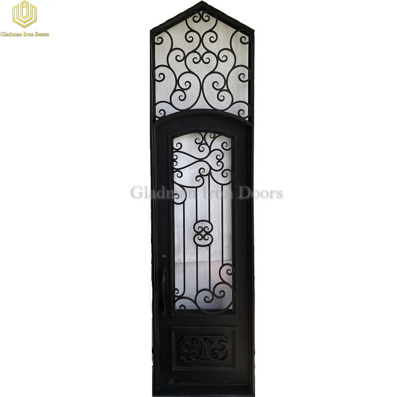 Elegant Iron Single Door High Security Fashionable transom