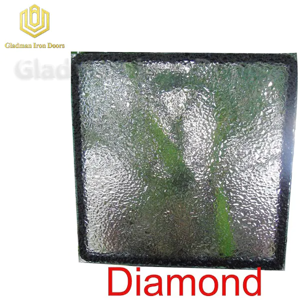 Custom Wrought Iron Door Diamond Glass