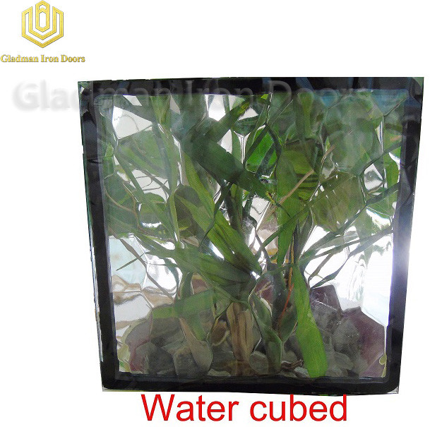Custom Wrought Iron Door Water Cubed Glass