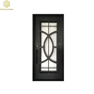 Square Top Wrought Iron Security Front  Door Single Gate Design