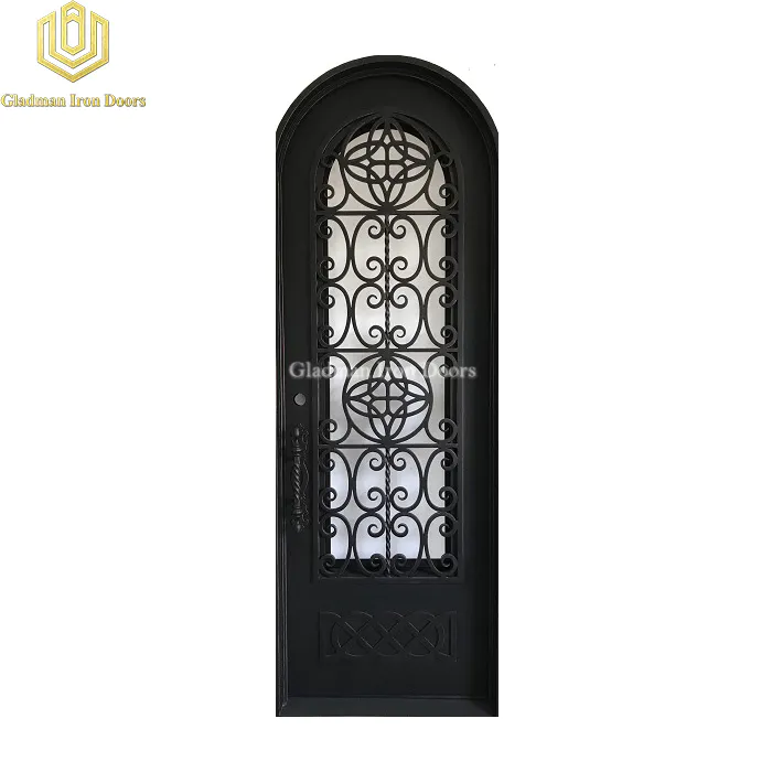 Functional Iron Single Door Exterior Entrance Door Delicate Small Decoration