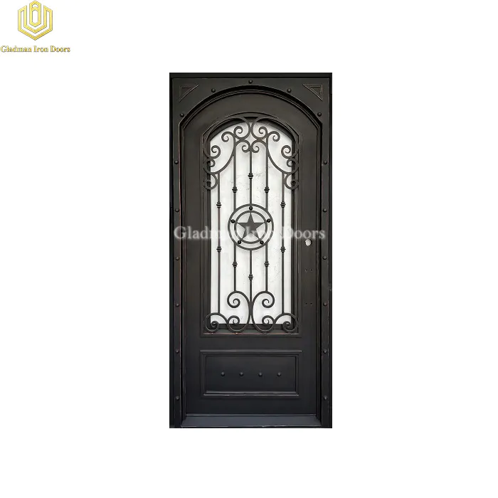 American  Elegant  Iron Door Symmetrical Pentagram New Trend