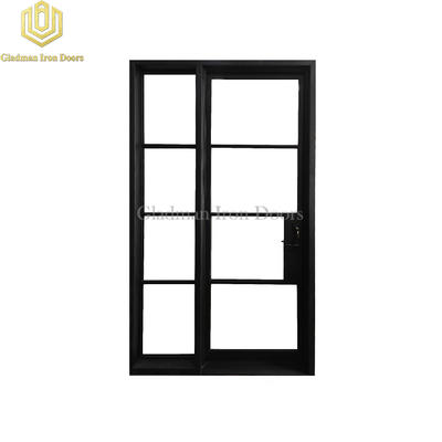 Custom French Style Doors Iron Square Top Clear Glasses Left Hand Inswing