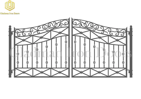Popular Hand Made Grand Galvanized Steel Gate DUBLIN Style Modern Gate
