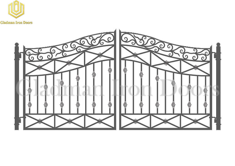 Popular Hand Made Grand Galvanized Steel Gate DUBLIN Style Modern Gate