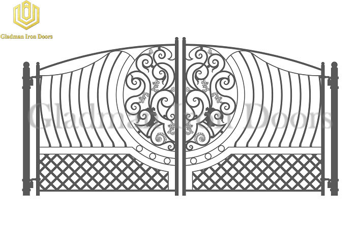 Galvanized Steel Gate PARIS Style Middle Circle Shape GS-04