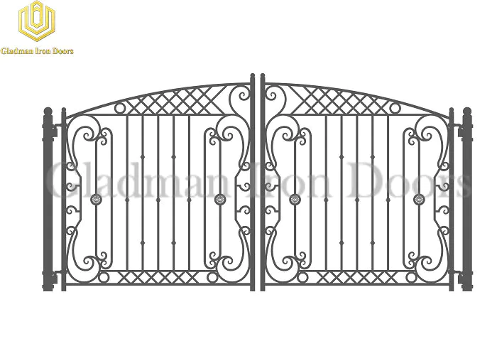 Galvanized Steel Gate PARIS Style Modern Gate Anti-rust GS-05