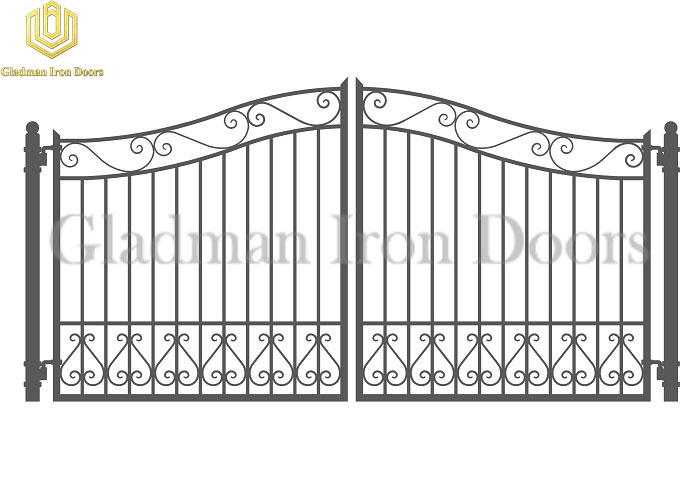 Galvanized Steel Gate DUBLIN Style Anti-rust Black GS-10