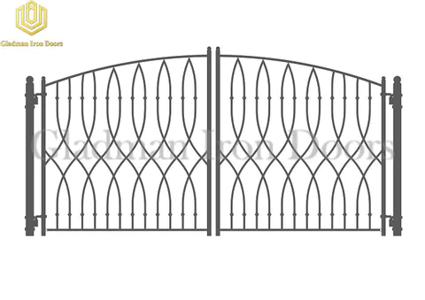 Galvanized Steel Gate PARIS Style Double Gate Anti-rust GS-11