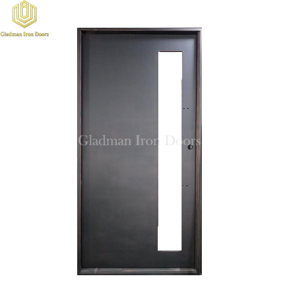 Single Pivot Door With Tempered Clear Glasses /Lantern With Brass /Iron Materials