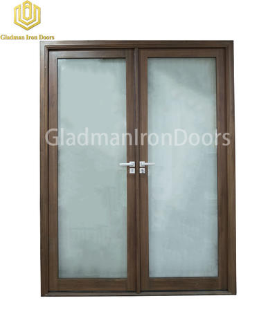 Double Aluminum Front Door With Clear Glass