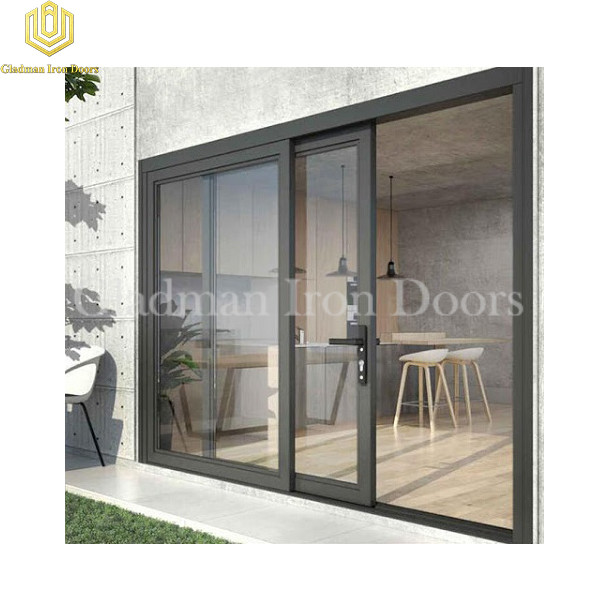 Aluminum Sliding Door With Clear Glass