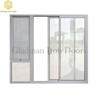 Aluminum Sliding Door W/ a Sidelight With Openable Window