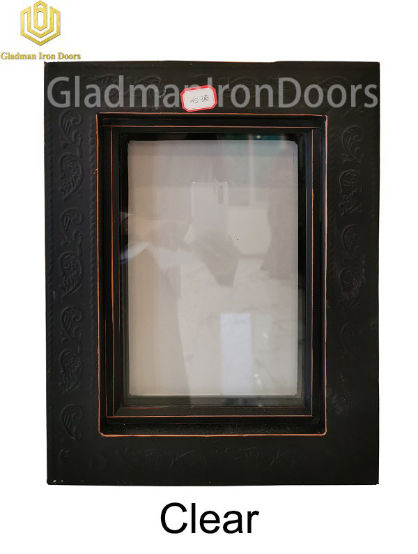 Custom Wrought Iron Door Clear Glass