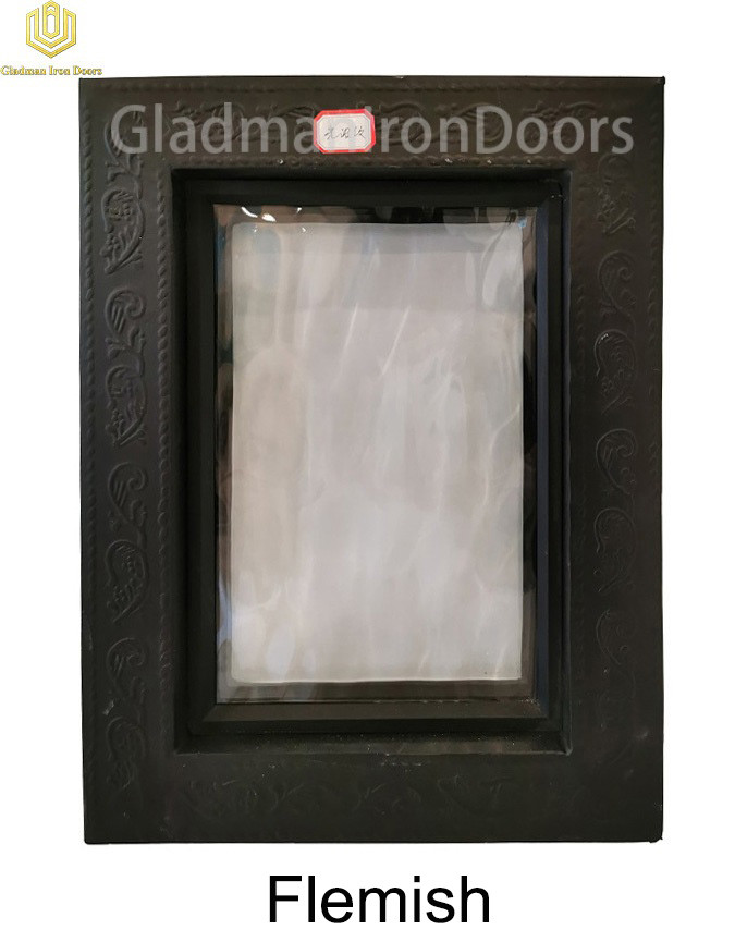 Custom Wrought Aluminum Door Flemish Glass