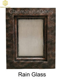 Custom Wrought Aluminum Door  Rain Glass