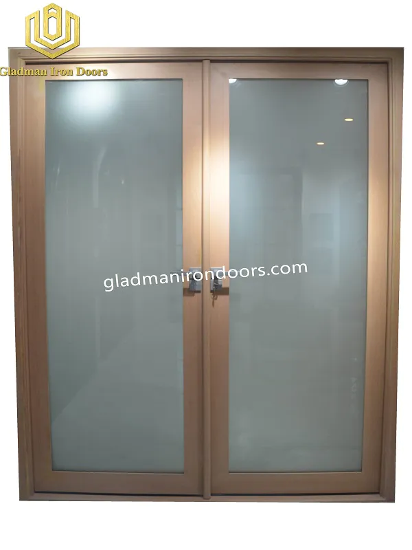 Double Aluminum Front Door With Sandblast