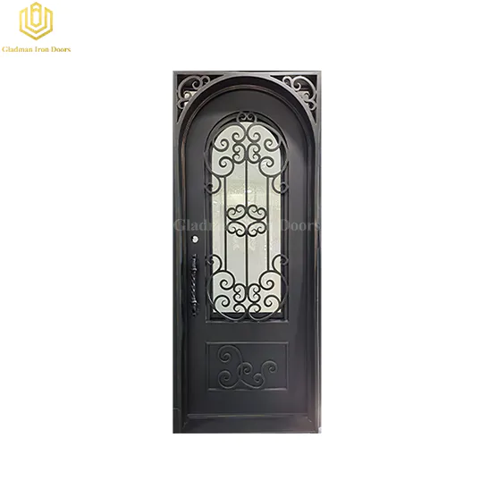 New Design Wrought Iron Security Door Crafted Single Gate