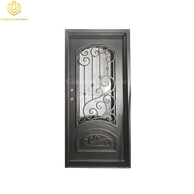 High Quality Simple Steel Metal Door High Arch Solid