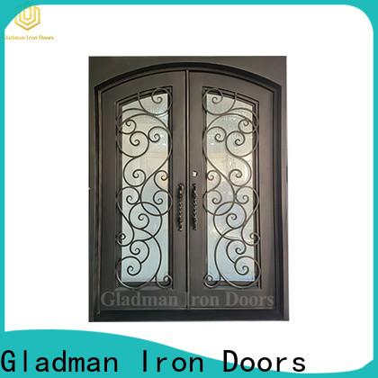 Gladman double iron doors wholesale for outdoor