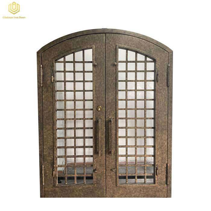 Gladman modern style iron double door design manufacturer for outdoor-1