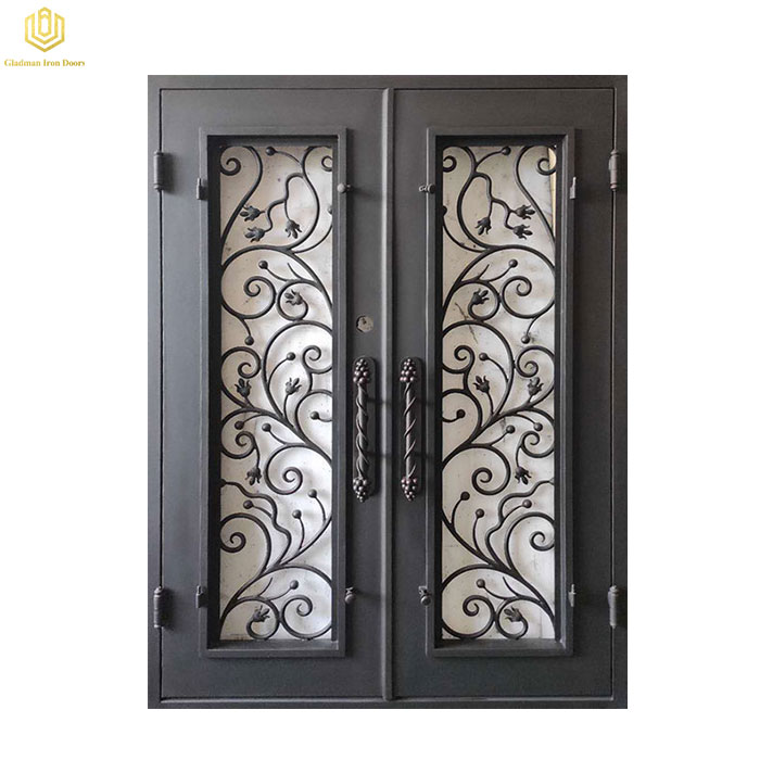 modern style iron double door design one-stop services for home-1