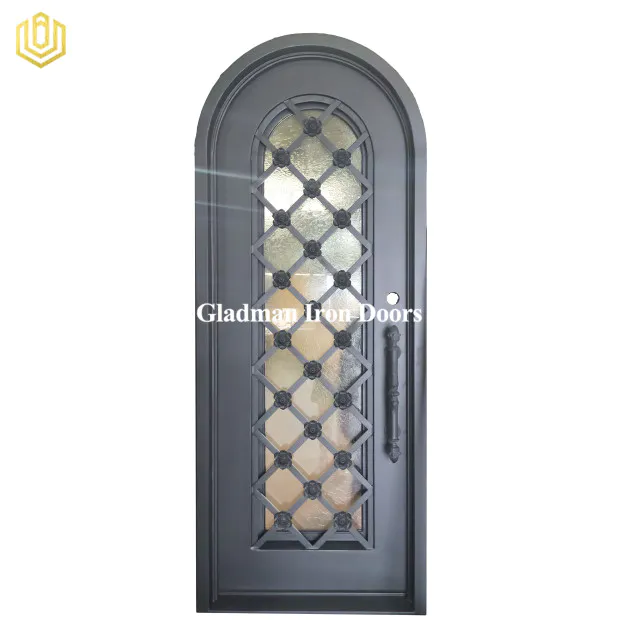 Functional  Iron Single Door  Entrance Door Delicate Decoration