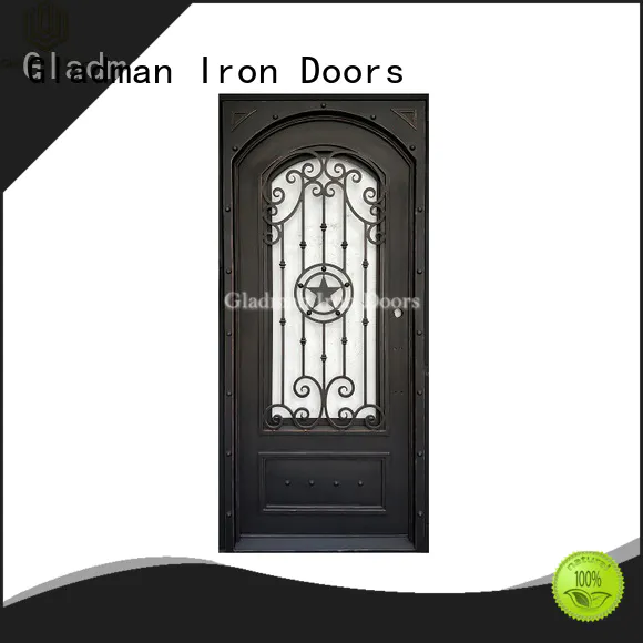 Gladman 100% quality wrought iron doors factory for sale