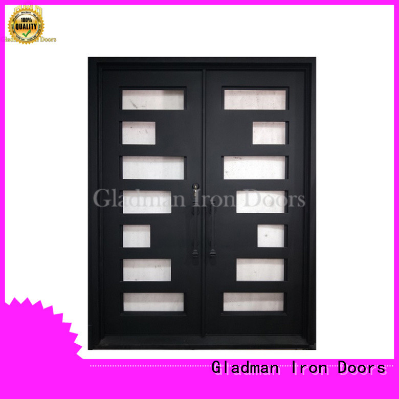 Gladman gorgeous iron double door design wholesale for sale