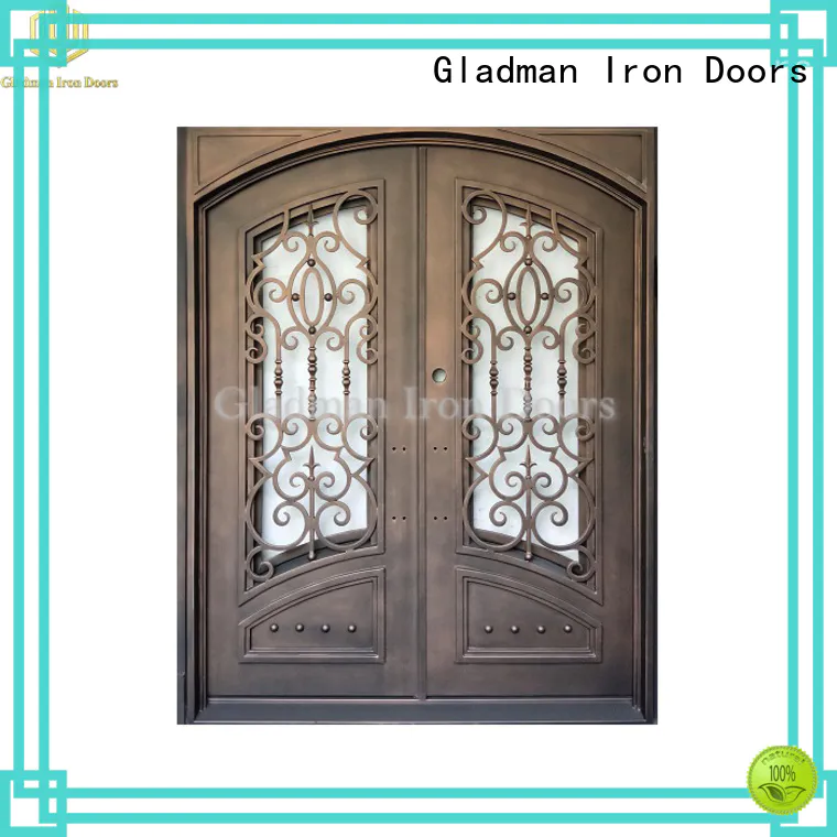 Gladman double iron doors manufacturer for outdoor