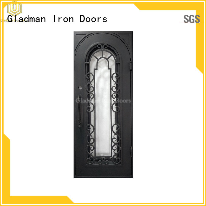 Gladman 100% quality wrought iron doors factory for sale
