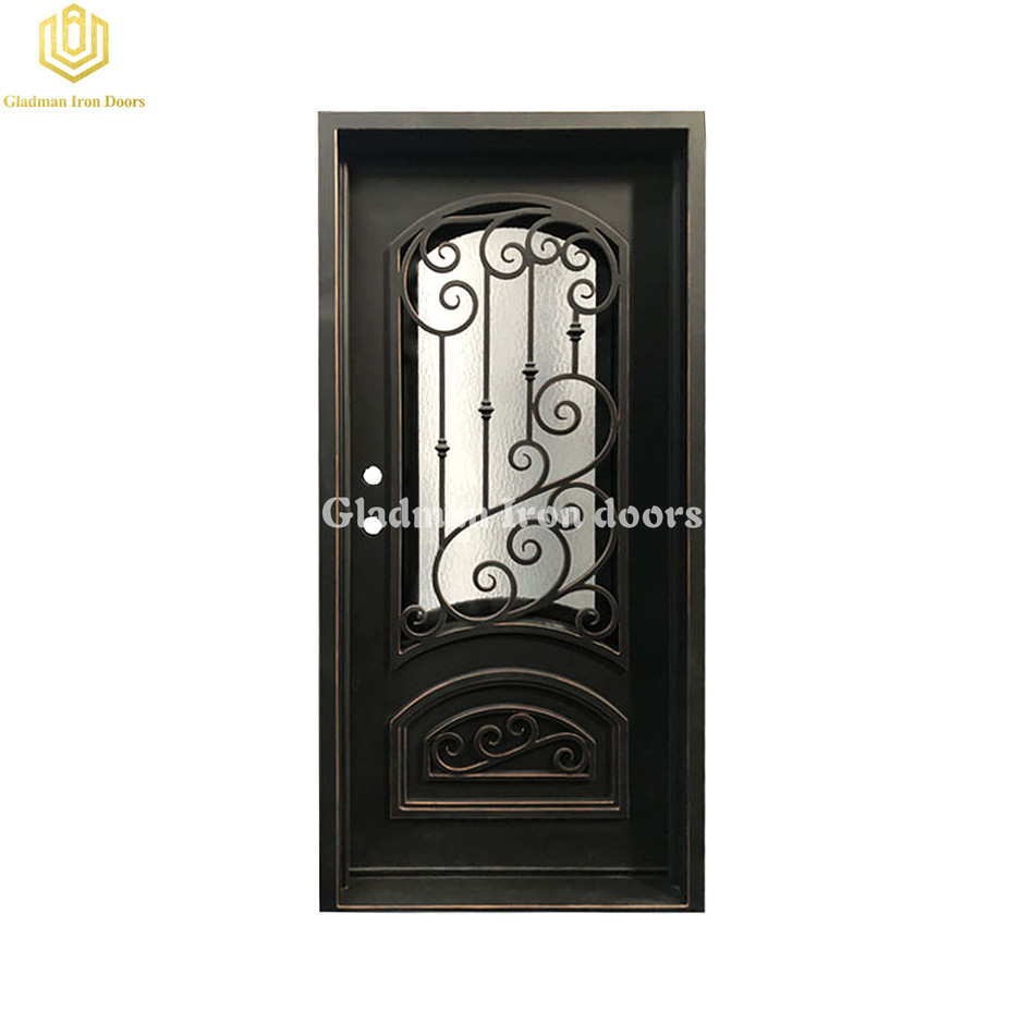 Single Wrought Iron Security Front Door Latern w/cooper