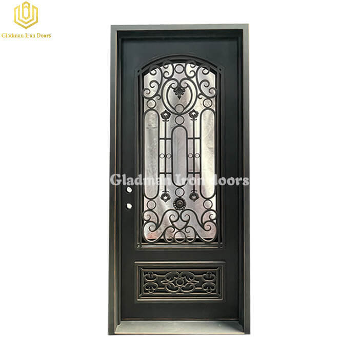 Popular Modern Style Iron Door Beautiful Delicate Decoration High Security Sound Insulation Stock Size Sold Well On Hot Sell