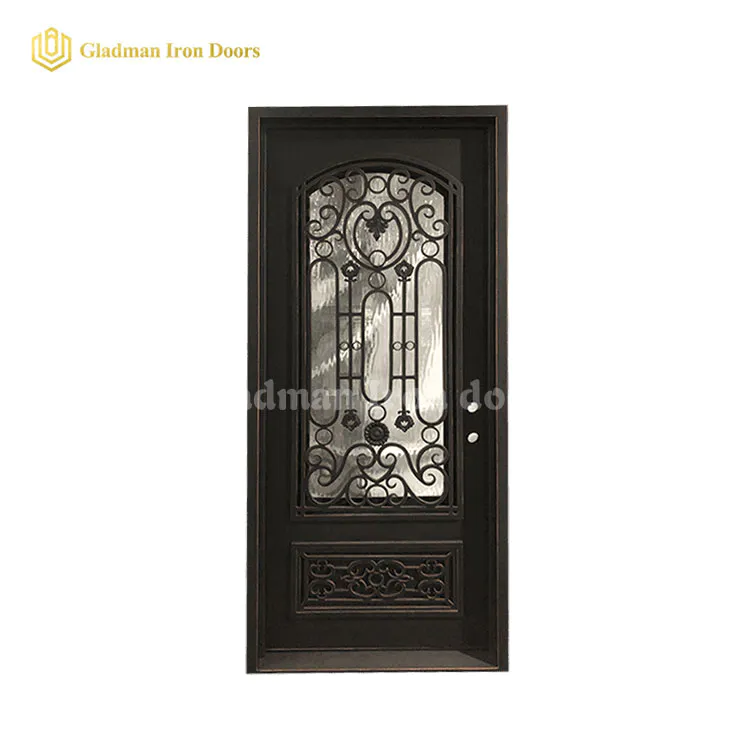 Hot Sell Modern Style Iron Door Delicate Decoration High Security